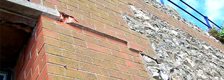 Thermal movement – damage to brickwork.